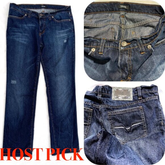Auc Rare Versace Couture Silver Metallic Jeans - Picture 1 of 17